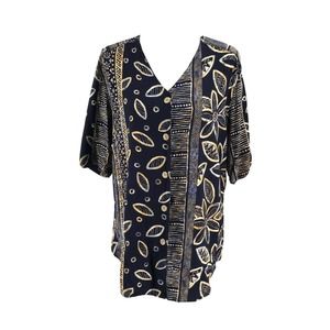 IOIO Design Vintage Womens Size Small Hawaiian Short Sleeve Button-Up Blouse